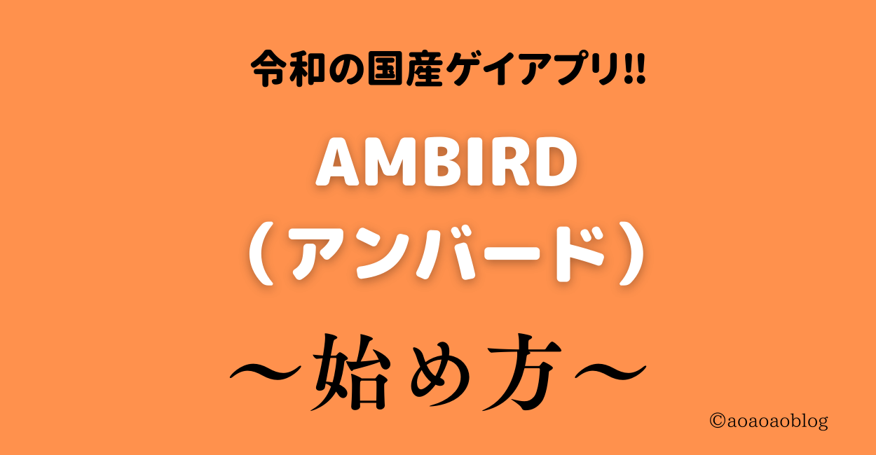 AMBIRD_始め方
